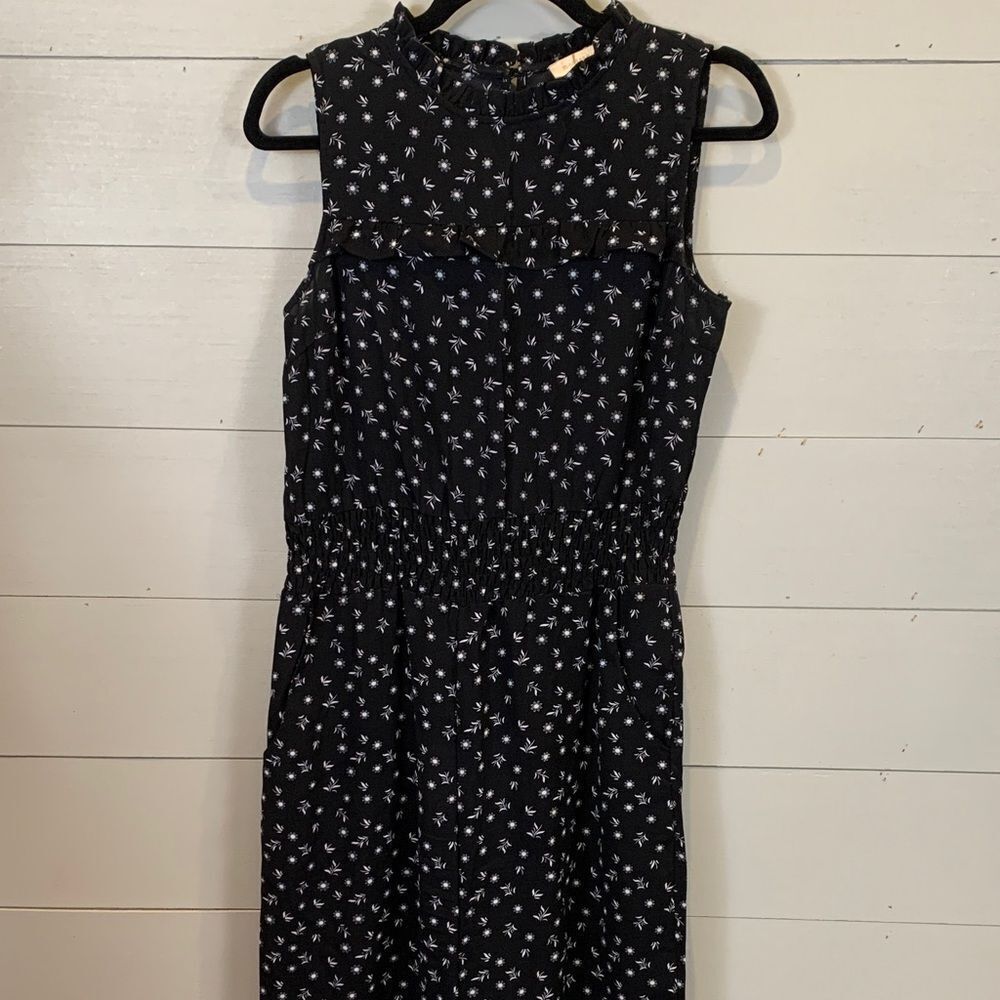 Monteau Los Angeles Black Floral Romper full length size medium